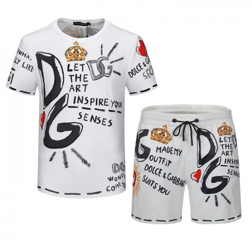 Dolce&Gabbana Mens Casual Training Short Sleeved Clothes&Half Pants - 돌체앤가바나 2021 남성 캐쥬얼 트레이닝 반팔티&반바지 Dol0325x