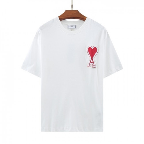 Ami  Mm/Wm Casual Cotton Short Sleeved Tshirt White - 아미 2021 남/녀 로고 코튼 캐쥬얼 반팔티 Ami0112x Size(s - 2xl) 화이트