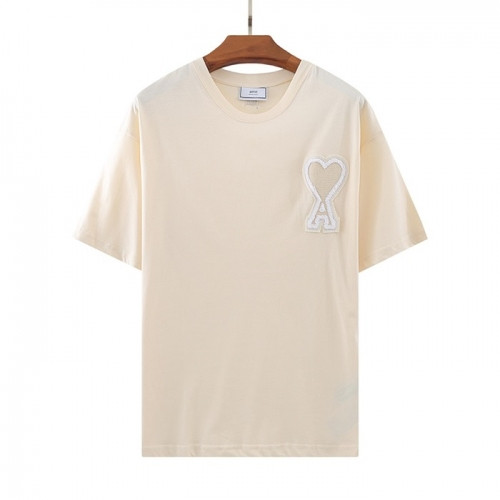 Ami  Mm/Wm Casual Cotton Short Sleeved Tshirt Ivory - 아미 2021 남/녀 로고 코튼 캐쥬얼 반팔티 Ami0113x Size(s - 2xl) 아이보리