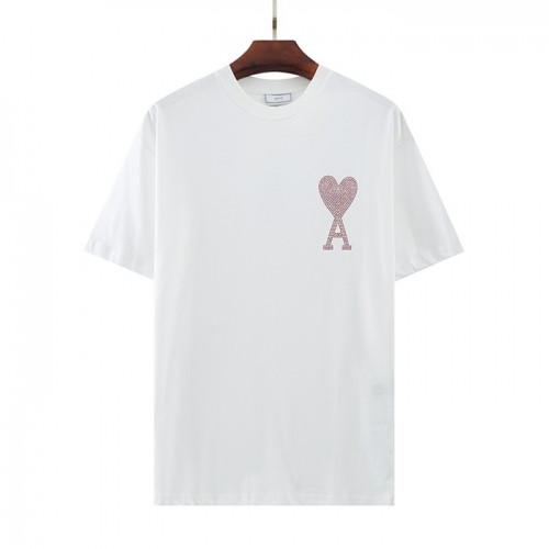 Ami  Mm/Wm Casual Cotton Short Sleeved Tshirt White - 아미 2021 남/녀 로고 코튼 캐쥬얼 반팔티 Ami0116x Size(m - 2xl) 화이트