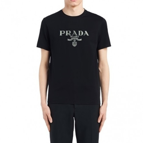 Prada  Mens Basic Logo Short Sleeved Tshirts Black - 프라다 2021 남성 베이직 로고 폴로 반팔티 Pra02262x Size(s - xl) 블랙