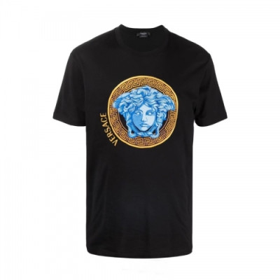 Versace  Mens Logo Short Sleeved Tshirts Black - 베르사체 2021 남성 메두사 반팔티 Ver0848x Size(s - 3xl) 블랙