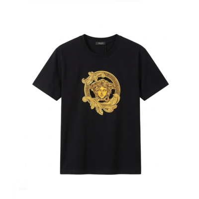 베르사체 남성 블랙 크루넥 반팔티 - Versace Mens Black Tshirts - ver0848x