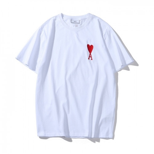 Ami Mm/Wm Casual Cotton Short Sleeved Tshirt White - 아미 2021 남/녀 로고 코튼 캐쥬얼 반팔티 Ami0118x Size(m - 2xl) 화이트