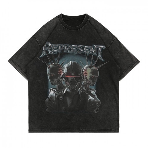 [추천템]Represent  Mm/Wm Wolf Logo Cotton Short Sleeved Tshirts Black - 리프리젠트 2021 남자 울프 로고 코튼 반팔티 Rep0015x Size(m - xl) 블랙
