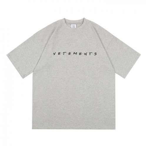Vetements  Mm/Wm Printing Logo Cotton Short Sleeved Oversize Tshirts Gray - 베트멍 2021 남/녀 프린팅 로고 코튼 오버사이즈 반팔티 Vet0149x Size(xs - l) 그레이