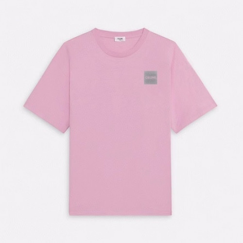 Celine Mm/Wm Hedi Slimane Logo Cotton Short Sleeved Tshirts Pink - 셀린느 2021 남/녀 로고 코튼 반팔티 Cel0120x Size(s - xl) 핑크