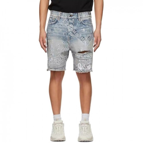 Amiri Mens Casual Denim Half Pants Blue - 아미리 2021 남성 캐쥬얼 데님 반바지 Ami0210x Size(29 - 40) 블루