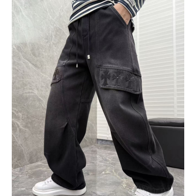 크롬하츠 남성 스웻 데님 팬츠 - Chrom Hearts Mens Sweat Pants - chc0372x