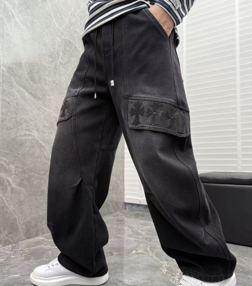 크롬하츠 남성 스웻 데님 팬츠 - Chrom Hearts Mens Sweat Pants - chc0372x