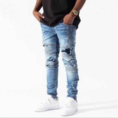 Amiri  Mens Trendy Denim Pants Blue - 아미리 2021 남성 트렌디 데님 팬츠 Ami0222x Size(29 - 38) 블루