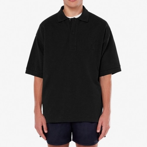 Ami Mm/Wm Casual Cotton Short Sleeved Tshirt Navy - 아미 2021 남/녀 로고 코튼 캐쥬얼 반팔티 Ami0143x Size(s - xl) 네이비
