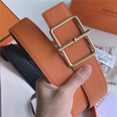 Hermes 2021 Men's Leather Belt,3.8cm,HERBT0146 - 에르메스 2021 남성용 레더 벨트,3.8cm,오렌지