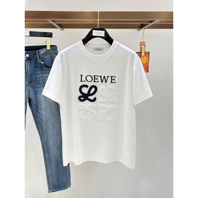 Loewe  Mm/Wm Short Sleeved Tshirts White - 로에베 남/녀 반팔티 Loe0436x