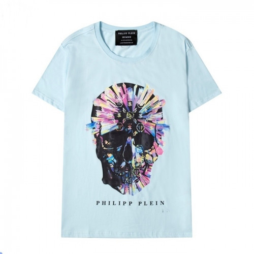 Philipp Plein Mens Logo Cotton Short Sleeved Tshirts Blue - 필립플레인 2021 남성 로고 코튼 반팔티 Phi0144x Size(s - 2xl) 블루