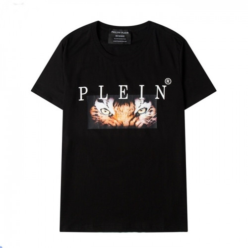 Philipp Plein Mens Short Sleeved Tshirts Black - 필립플레인 2021 남성 로고 코튼 반팔티 Phi0147x Size(s - 2xl) 블랙