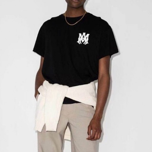 Amiri Mm/Wm Logo Cotton Short Sleeved Tshirts Black - 아미리 2021 남/녀 로고 코튼 반팔티 Ami0227x Size(s - xl) 블랙