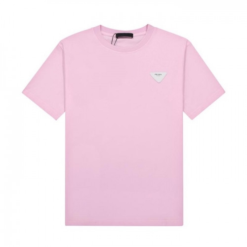 Prada   Mm/Wm Basic Logo Short Sleeved Tshirts Pink - 프라다 2021 남/녀 베이직 로고 반팔티 Pra02312x Size(s - xl) 핑크