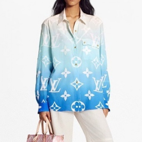 Louis vuitton Womens Wind-proof Jacket - 루이비통 2021 여성 로고 방풍 자켓 Lou03338x Size(s - l) 블루