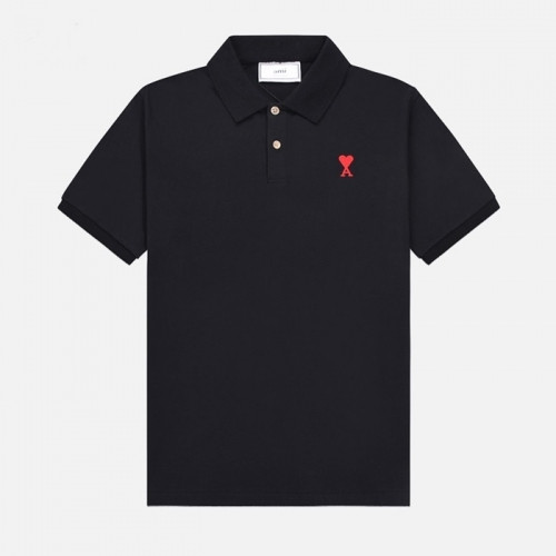 Ami Mm/Wm Casual Cotton Short Sleeved Tshirt Black - 아미 2021 남/녀 로고 코튼 캐쥬얼 반팔티 Ami0151x Size(xs - l) 블랙