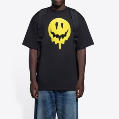 Balenciaga  Mm/Wm Logo Cotton Short Sleeved Tshirts Black - 발렌시아가 2021 남/녀 로고 코튼 반팔티 Bal01107x Size(xs - l) 블랙