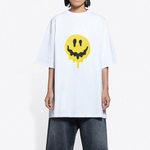 Balenciaga  Mm/Wm Logo Cotton Short Sleeved Tshirts White - 발렌시아가 2021 남/녀 로고 코튼 반팔티 Bal01108x Size(xs - l) 화이트