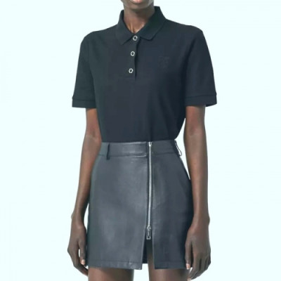 Burberry Womens Cotton Short Sleeved Tshirts Navy - 버버리 2021 여성 로고 코튼 반팔티 Bur04018x Size(s - xl) 네이비