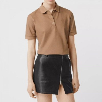 Burberry Womens Cotton Short Sleeved Tshirts Camel - 버버리 2021 여성 로고 코튼 반팔티 Bur04019x Size(s - xl) 카멜