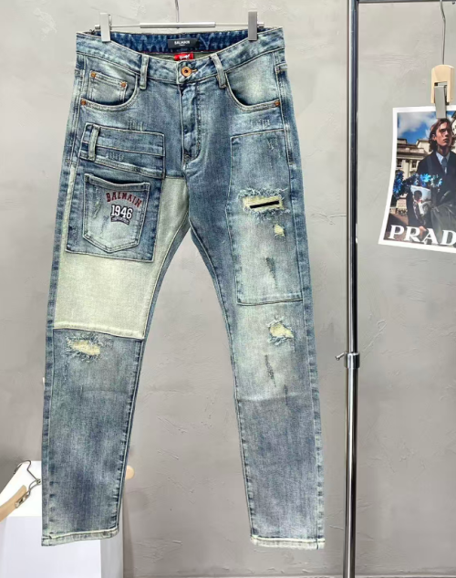 Balmain Mens Trendy Denim Pants Blue - 발망  남성 트렌디 데님 팬츠 Bal0247x Size(29 - 38) 블루
