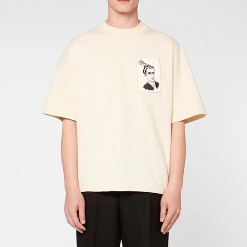 Ami Mm/Wm Casual Cotton Short Sleeved Tshirt Beige - 아미 2021 남/녀 로고 코튼 캐쥬얼 반팔티 Ami0156x Size(s - xl) 베이지