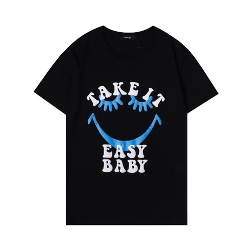 Amiri Mm/Wm Logo Cotton Short Sleeved Tshirts Black - 아미리 2021 남/녀 로고 코튼 반팔티 Ami0253x Size(s - 2xl) 블랙