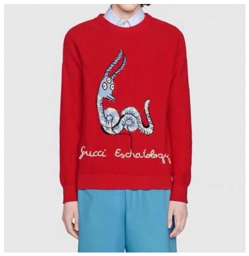 Gucci  Mm/Wm Logo Crew-neck Sweaters Red - 구찌 2021 남/녀 로고 크루넥 스웨터 Guc03962x Size(s - l) 레드