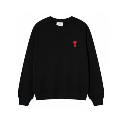 Ami Mens Logo Casual Cotton Man-to-man Black - 아미 2022 남성 로고 코튼 맨투맨 Ami0180x Size(s - xl) 블랙