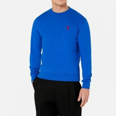 Ami Mens Logo Casual Cotton Man-to-man Blue - 아미 2021 남성 로고 코튼 맨투맨 Ami0181x Size(xs - l) 블루