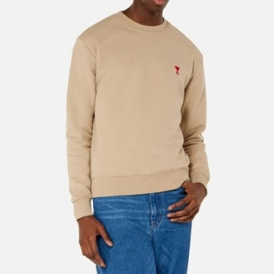 Ami Mens Logo Casual Cotton Man-to-man Beige - 아미 2021 남성 로고 코튼 맨투맨 Ami0183x Size(xs - l) 베이지