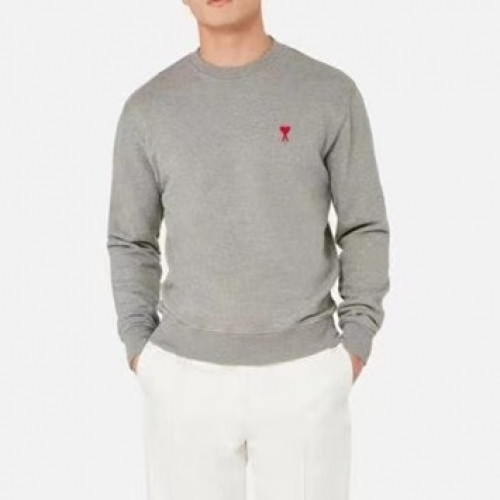 Ami Mens Logo Casual Cotton Man-to-man Gray - 아미 2021 남성 로고 코튼 맨투맨 Ami0184x Size(xs - l) 그레이
