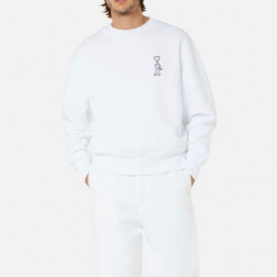 Ami Mens Logo Casual Cotton Man-to-man Ivory - 아미 2021 남성 로고 코튼 맨투맨 Ami0185x Size(s - xl) 아이보리