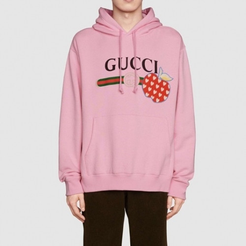 Gucci  Mm/wm Logo Casual Oversize Cotton Hoodie Pink- 구찌 2021 남/녀 로고 캐쥬얼 오버사이즈 코튼 후드티 Guc03795x Size(xs - l) 핑크