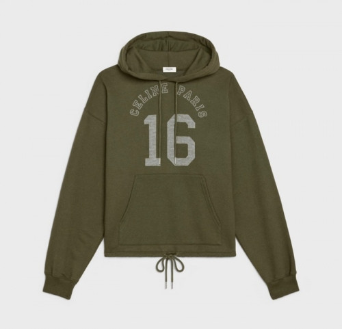 Celine Mm/Wm Logo Cotton Hoodie Khaki - 셀린느 2021 남/녀 로고 코튼 후디 Cel0149x Size(xs - m) 카키