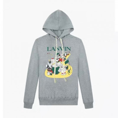 LANVIN Unisex Tshirts Gray - 랑방 2021 남/녀 후드티 - Lan07x