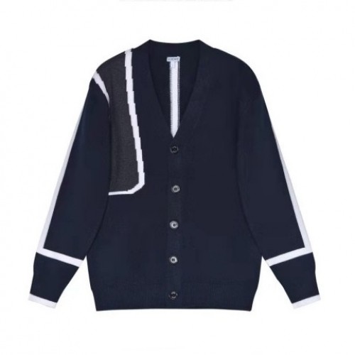 Loewe Mens Logo Crew-neck Wool Cardigan Navy - 로에베 2021 남성 로고 크루넥 울 가디건 Loe0492x Size(m - 2xl) 네이비