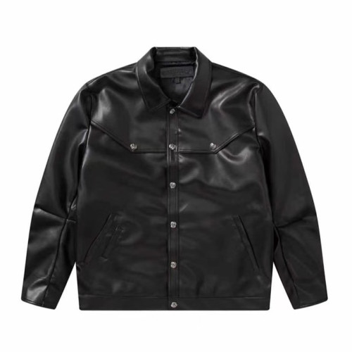 크롬하츠 남성 캐쥬얼 블랙 자켓 - Mens Black Jackets - Chr0127x