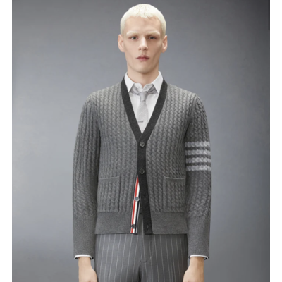 톰브라운 남성 베이비 케이블 가디건 - Thom Browne Mens Cardigan - thc1247x