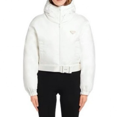 Prada  Womens Logo Casual Duck Down Jackets White - 프라다 2021 여성 로고 캐쥬얼 다운 자켓 Pra02416x Size(s - l) 화이트