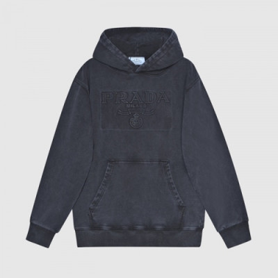Prada  Mens Casual Cotton Hoodie Black - 프라다 2021 남성 캐쥬얼 코튼 후드티 Pra02429x Size(s - xl) 블랙