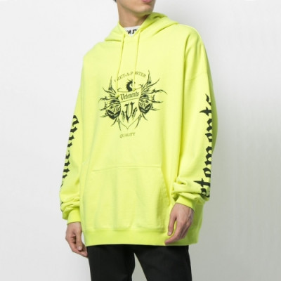 Vetements  Mm/Wm Logo Oversize Cotton Hoodie Green - 베트멍 2021 남/녀 로고 오버사이즈 코튼 후드티 Vet0210x Size(xs - l) 그린