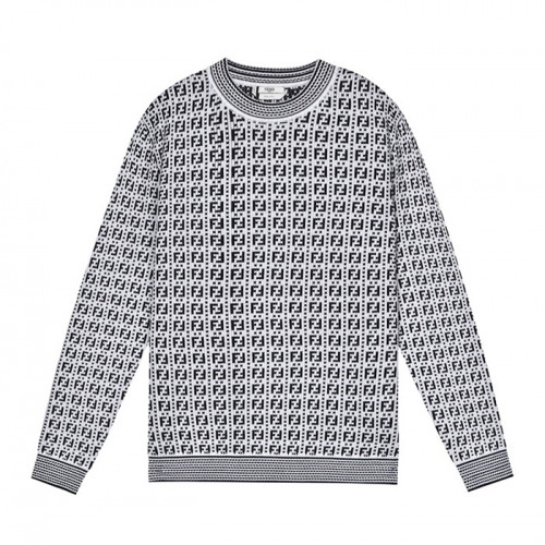 Fendi  Mens Logo Crew-neck Sweaters Black - 펜디 2021 남성 로고 크루넥 울 스웨터 Fen01072x Size(s - l) 블랙