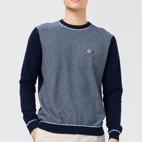 Loewe Mens Logo Crew-neck Sweaters Navy - 로에베 2021 남성 로고 크루넥 스웨터 Loe0513x Size(m - 2xl) 네이비