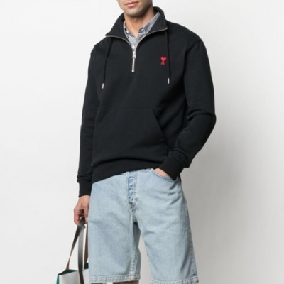 Ami Mm/Wm Logo Casual Cotton Man-to-man Black - 아미 2021 남성 로고 코튼 맨투맨 Ami0229x Size(s - xl) 블랙