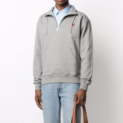 Ami Mens  Logo Casual Cotton Man-to-man Gray - 아미 2021 남성 로고 코튼 맨투맨 Ami0231x Size(s - xl) 그레이